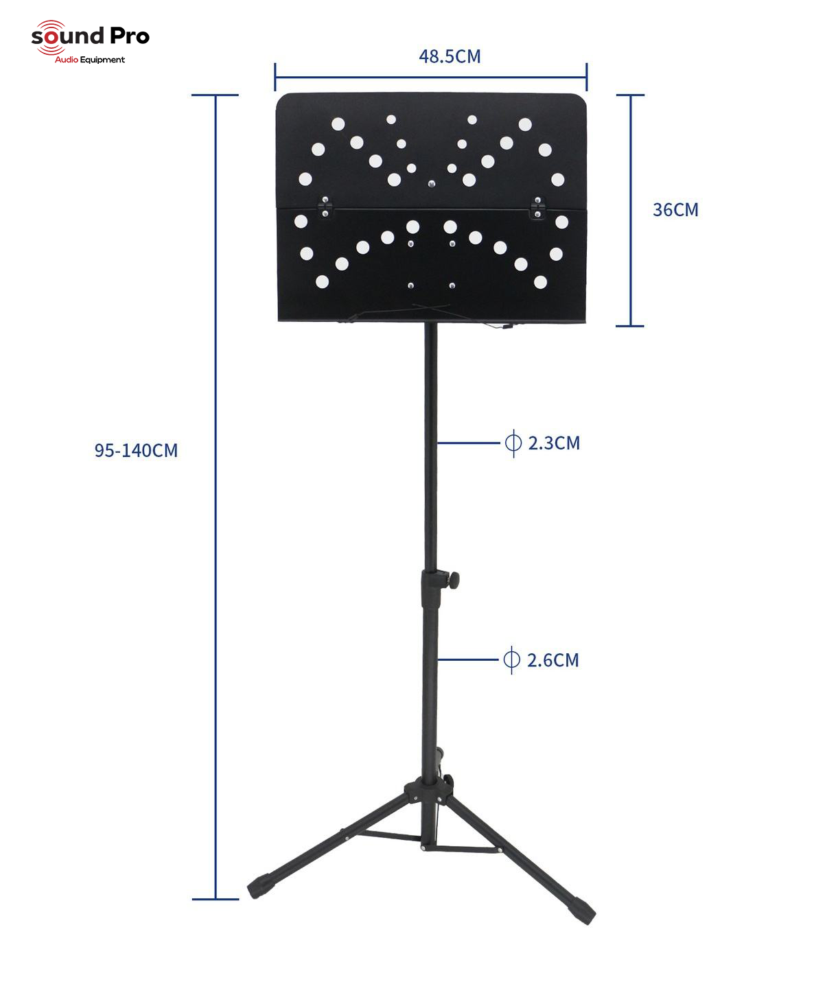 Sound Pro PA510 Adjustable Foldable Music Stand